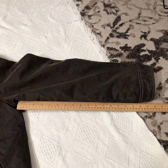 Columbia Men's Bomber Faux Leather Lined Jacket / Coat Size Medium Brown - Picture 14 of 16